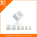 Silicone Flesh Tunnels and Plugs,white square silicone ear tunnels,tunnel earrings